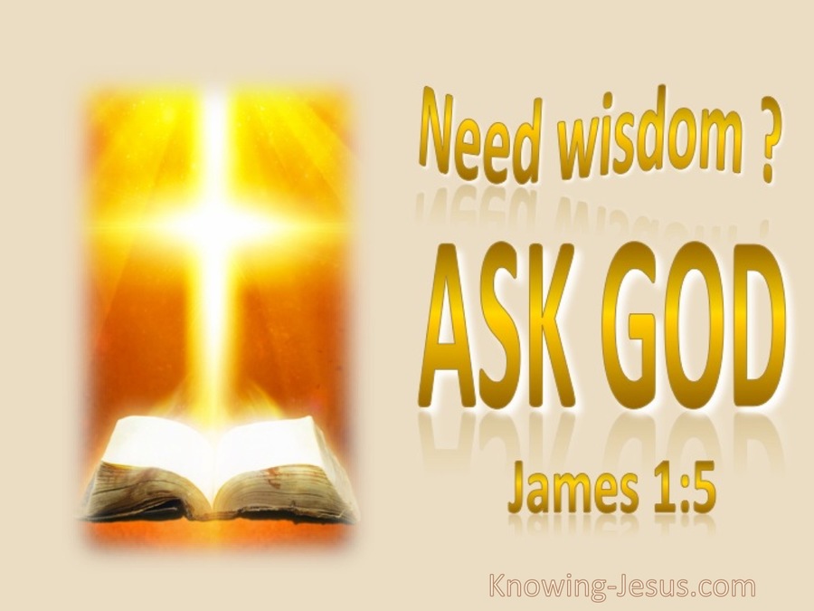 James 1:5 Need Wisdom Ask God (gold)